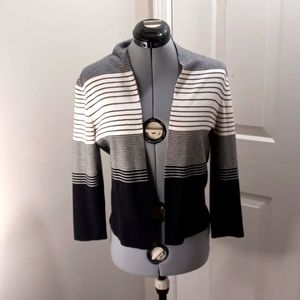 Liz Claiborne Sz S Striped Cardigan